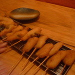 Oosaka Kushikatsu Motsunabe Horumon Yaki Kushimon Teki - 定番！豚かつ６本、海老しそかつ６本