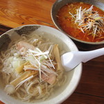 青竹手打ちらーめん 木挽亭 - ｵｲﾗの「塩」と、嫁さんの「坦々麺」