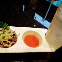 兜 中目黒店 - 和牛センマイ刺。