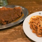 宏松 - 特とんかつ単品　と　ナポリタン