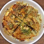 広島風お好み焼 家庭料理 ひだまり - 肉玉そばチーズ＆大葉トッピング