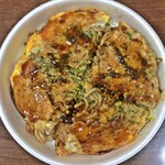 広島風お好み焼 家庭料理 ひだまり - 肉玉うどんイカ天トッピング