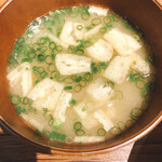 レストラン マカロニキッチン - 豆腐、玉ねぎ、ワカメも入ってます♪