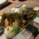 酒食家 ゆうひ - 【納豆と山芋の磯辺揚げ】