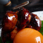 うなぎ亭 友栄 - 割きたてのきもズームアップ