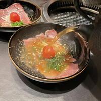 煌 焼肉 - 米沢牛サーロインに和牛出汁