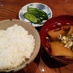 割烹出島 - ◆ご飯・止め椀・香の物