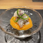 将人 - 鱧の備長炭焼きパプリカソース