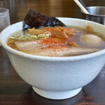 Futomenya - 小盛り太麺あぶらっぽく650円+煮玉子100円