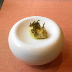 祇園 Abbesses - 揚げた緑ナスのムース