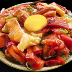 Umehara Suisan - 梅原水産_海鮮ユッケ丼＠1000円