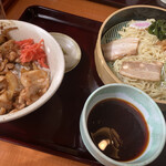 Yamada Udon - ザルラーメン大盛　ご飯大盛りにしとけばよかった