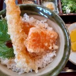 うどん つる吉 - えび天ミニ丼
