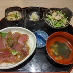 Sapporo Eki Kitaguchi Sakaba Meshi To Junmai - 漬け本マグロ丼定食