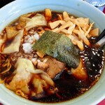 ラーメン つち家 - ワンタン麺(大盛)・メンマトッピング