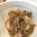 すき家 - ミニ牛丼完成