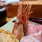 Kameki Zushi - ぶどう海老の頭の塩焼き