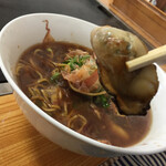 きたろうお好み焼 - きたろう お好み焼(岡山県備前市日生町日生)カキ入りスープやきそば