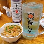 創業昭和四十二年 鳥じゅん - ★ラムネサワー 499円 中ジョッキなのに高い！ ★★★★突き出し 肉味噌もやしは美味いかも。