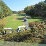 軽井沢72ゴルフ北コース - レストハウスからOUTスタートホールを・・