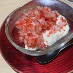 銀座 結絆 - 苺まるごとかき氷と杏仁豆腐