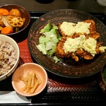 Ootoya - チキン南蛮定食 ¥860 ミニすけそう鱈の黒酢あん ¥350