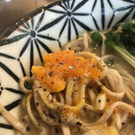 Ramen611 - 味玉の黄身をほぐしてみる　　まみこまみこ