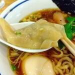 手打式超多加水麺 ののくら - ワンタン餡入り ♪