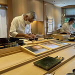 鮨処木はら - カウンター席