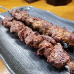 蘭州拉麺店 火焔山 - 羊串２種類。
