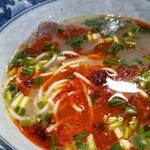 蘭州拉麺店 火焔山 - 味変・ラー油攻め。