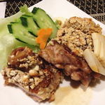 すろまい - とりもも肉のカシューナッツ焼き