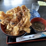 お食事処 前浜 - たこかきあげ天丼