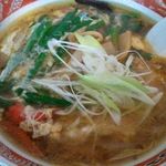 いせのじょう - 辛口ラーメン６００円＋たまごとじ５０円