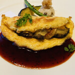 maison de foret - 鮑とフォアグラのオムレツ ポルト酒と蜂蜜のソース