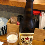みかつ屋 - 大瓶ビール550円サッポロ赤星選択