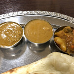 インドラ - カレー3種（キーマ、チキン、ベジタブル）