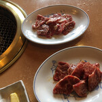 カルビ屋 大福 - ハラミを2人前（塩とタレ）