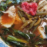 さかえや - 満州にらラーメン（味噌・アップ）