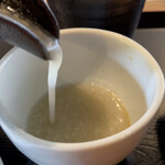 染地台 藪蕎麦 - 蕎麦湯