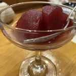 鮨二代目太郎 - りんごのワイン煮