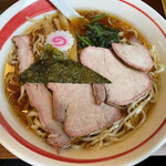 白河中華そば 孫市 - ラーメン大盛り