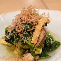 うなぎ 目白ぞろ芽 - 法蓮草のお浸し