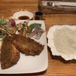 珈琲園 - アジフライ定食　1,200円(税込)