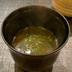 ひらまつ - あおさの味噌汁