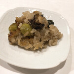 うを徳 - さざえと新銀杏のおこわ