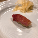 うを徳 - 塩釜本鮪中トロにぎり