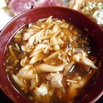 仙人小屋 - 定食のきのこ汁