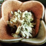 仙人小屋 - 定食の小鉢（こごみのマヨネーズ和え）