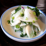 竹屋 - お漬物。こちらもたっぷりと。なにもかも美味しかった。